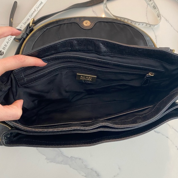 Badgley mischka cross body leather black satchel - Picture 7 of 16